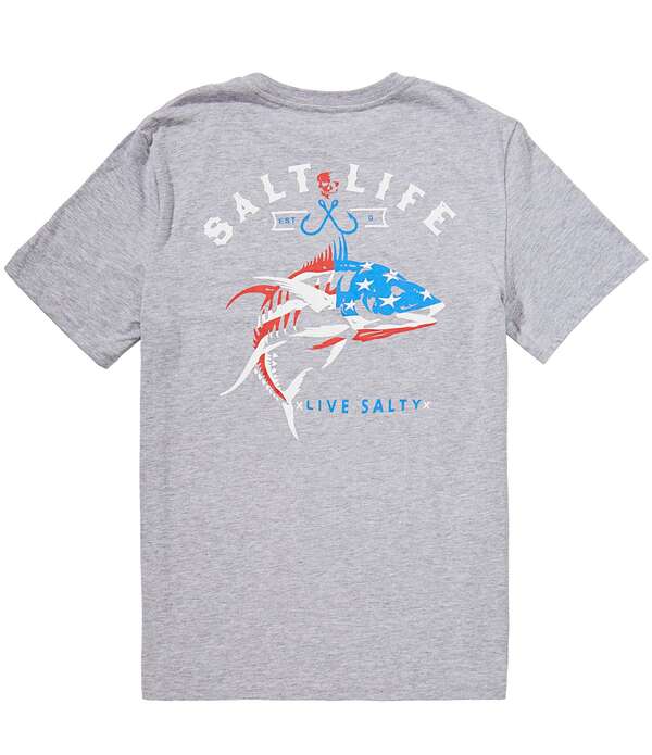 ソルトライフ メンズ トップス プルオーバー Salt Life United We Fishort Sleeve T-Shirt Athletic Heather ギョリュウモドキ