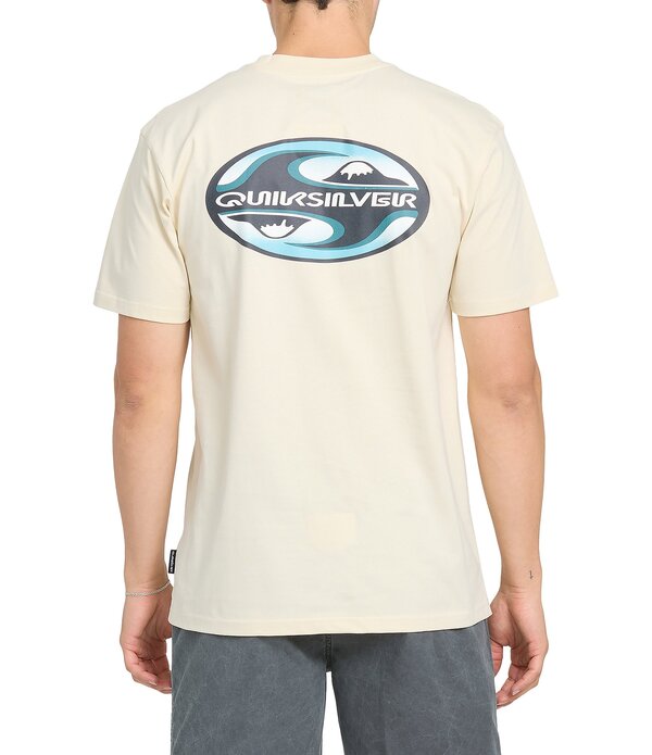 クイックしろがね色 メンズ トップス プルオーバー グラフィック Quiksilver Yin Yang Short Sleeve Graphic T-Shirt Bone White 白いこと