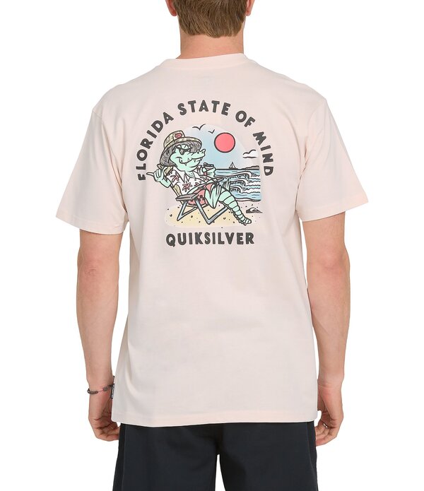 クイックしろがね色 メンズ トップス プルオーバー Quiksilver Lounge Short Sleeve T-Shirt Rosewater