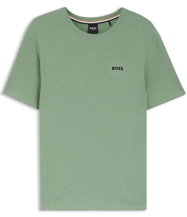 ヒューゴボス メンズ トップス シャツ Hugo Bosshort Sleeve Waffle T-Shirt Open Green グリーン｜ReVida 店 14,386円