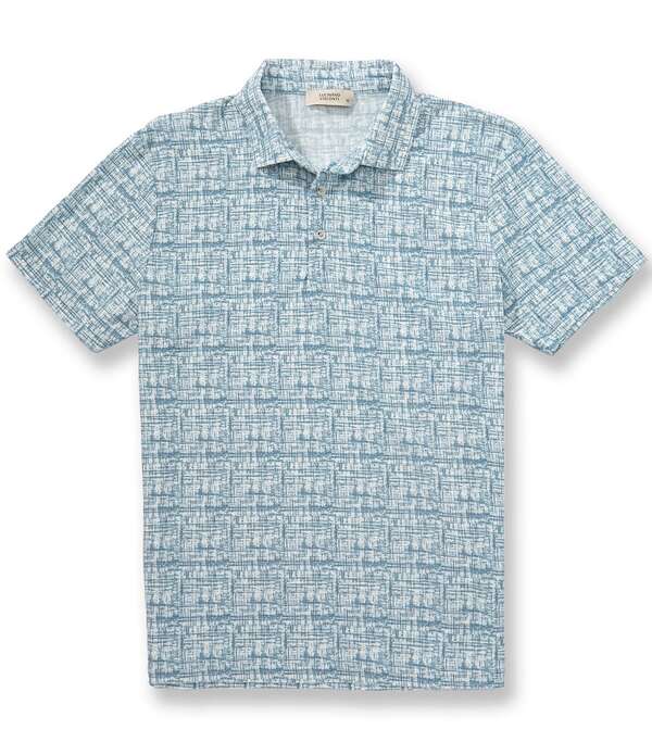 ビスコッティ メンズ トップス プルオーバー Visconti Melange Short Sleeve Polo Shirt Marine Blue 青色