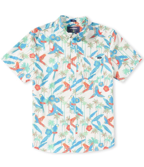 チャビーズ メンズ トップス プルオーバー Chubbies Flock Party Short Sleeve Performance Friday Sport Shirt Off-White 象牙色