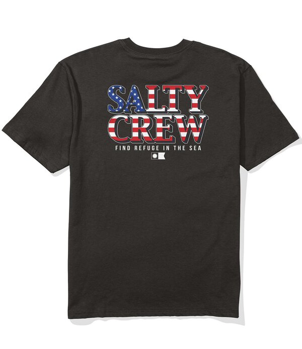 ソルティークルー メンズ トップス シャツ ロゴ Salty Crew America Optic Logo Short Sleeve T-Shirt Black ブラック|ReVida 店