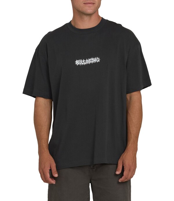ビラボン メンズ トップス シャツ ロゴ Billabong Marrow Logo Short Sleeve T-Shirt Washed Black ブラック|ReVida 店