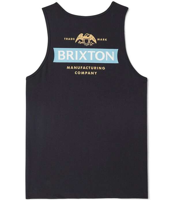ブリクス英トン メンズ トップス プルオーバー ノースリーブ ロゴタイプ Brixton Pinnacle Logo Sleeveless Tank Black 黒いこと