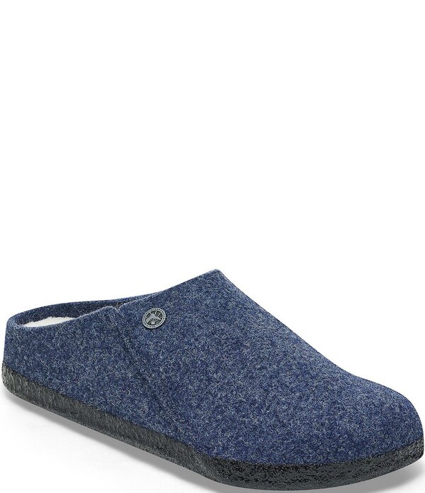 ビルケンシュトック メンズ シューズ サンダル Birkenstock Men\u0027s Zermatt Shearling Clog Slippers Dark Blue 青色