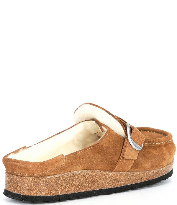 ビルケンシュトック レディース シューズ サンダル スエード Birkenstock Women's Buckley Suede Shearling Clogs Tea|ReVida 店