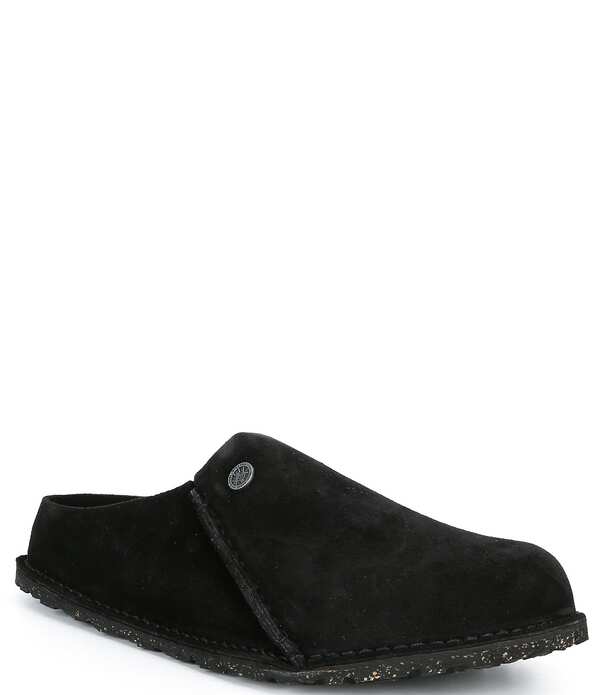 ビルケンシュトック メンズ シューズ スリッポン・ローファー スエードクロス Birkenstock Men\u0027s Zermatt Suede Clog Slippers Black 黒いこと