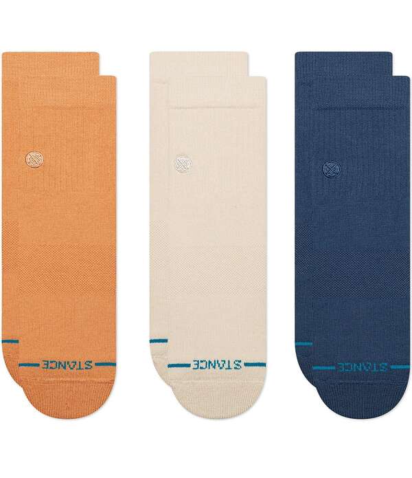 スタンス メンズ アンダーウェア 靴下 Stance Icon Quarter Socks 3-Pack Multi マルチカラー｜ReVida 店