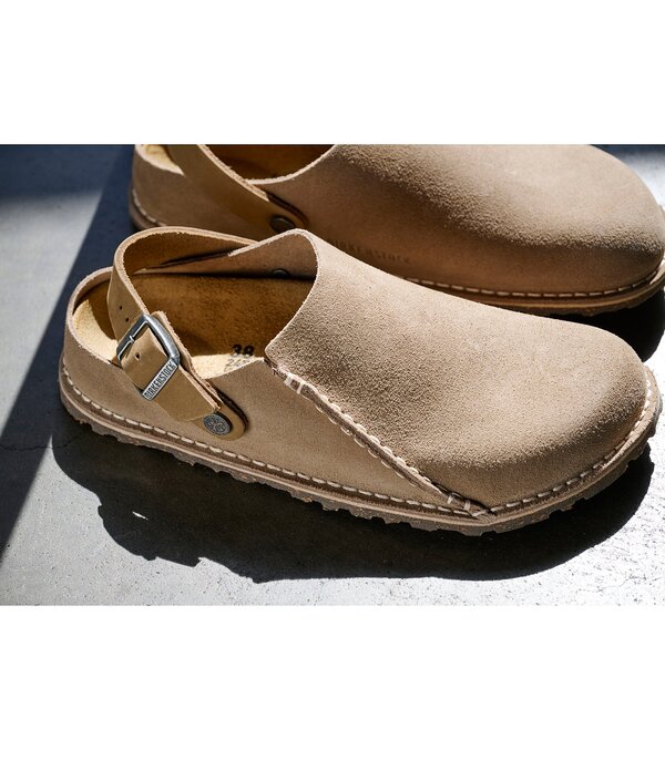 ビルケンシュトック メンズ シューズ スリッポン・ローファー スエードクロス Birkenstock Men\u0027s Lutry 365 Suede Slip On Clogs Gray Taupe 薄墨色