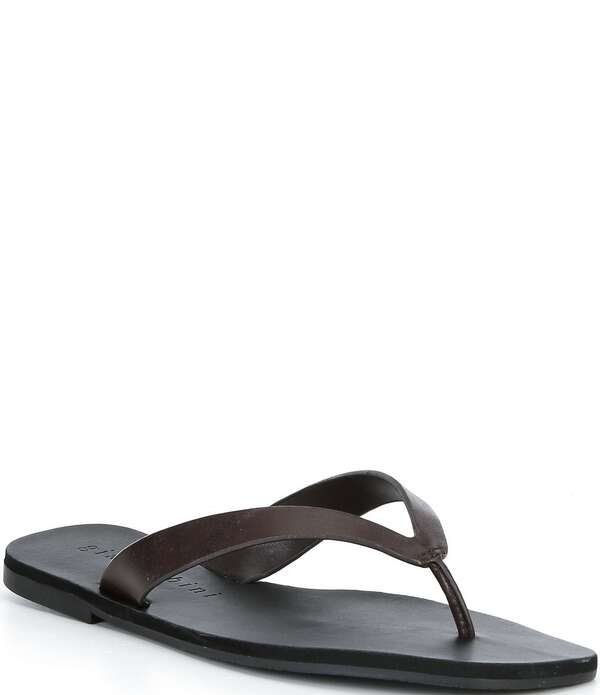 ジャンビニ レディース シューズ サンダル なめし革 Gianni Bini Steffan Leather Thong Sandals Dark Brown Roast 赤銅色