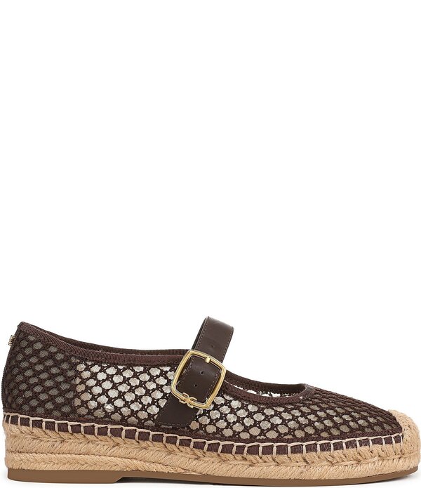 サムエデルマン レディース シューズ パンプス メッシュ Sam Edelman Mackie Mesh Mary Janespadrille Flats Cafe Noir