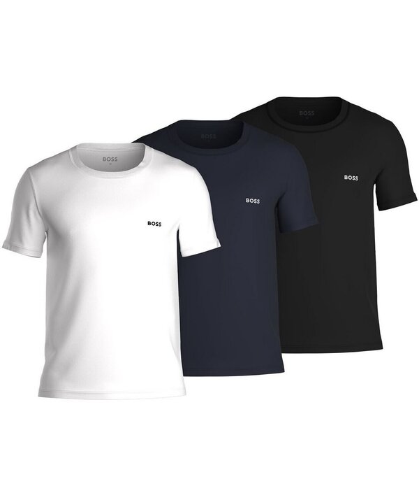 ヒューゴボス メンズ トップス ティーシャツ 労働者の一団のど首 Hugo Boss Classic Fit Assorted Short Sleeve Crew Neck Undershirt 3-Pack Assorted