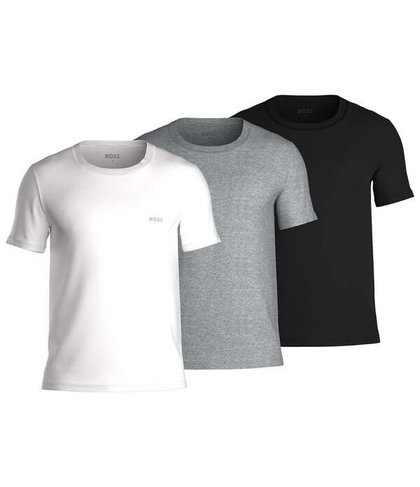 ヒューゴボス メンズ トップス ティーシャツ 労働者の一団のど首 Hugo Boss Classic Fit Assorted Short Sleeve Crew Neck Undershirt 3-Pack Assorted