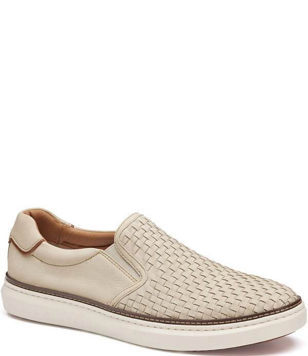 ジョンストンアンドマーフィー メンズ シューズ スリッポン・ローファー スニーカー Johnston \u0026 Murphy Men\u0027s McGuffey 2 Wovenubuck Slip On Sneakers Beige ベージュ