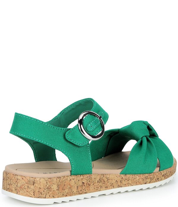 アレックスマリー レディース シューズ サンダル アンクル Alex Marie Fritz Canvas Knotted Ankle Wrap Sandals Grassmax Green 緑であること