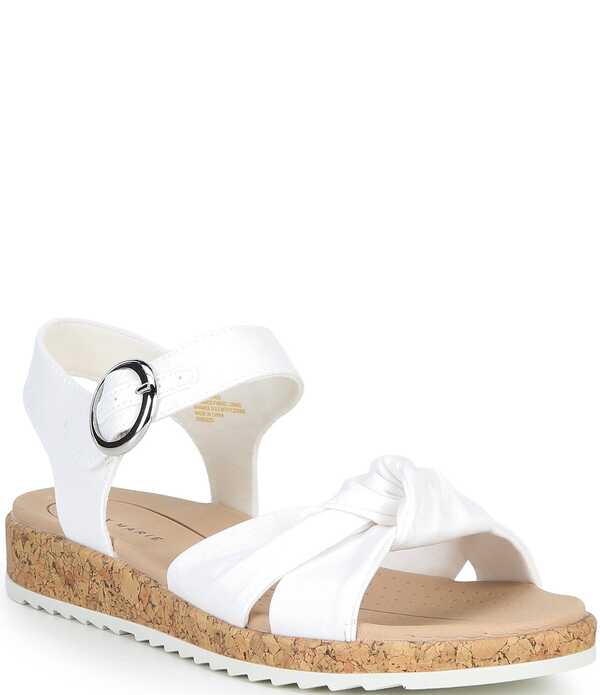 アレックスマリー レディース シューズ サンダル アンクル Alex Marie Fritz Canvas Knotted Ankle Wrap Sandals White 白いこと