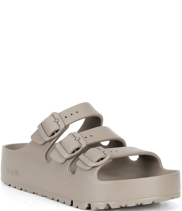 ビルケンシュトック レディース シューズ サンダル プラットホーム Papillio by Birkenstock Women\u0027s Florida Platform Flex EVA Slide Sandals Gray Taupe 薄墨色
