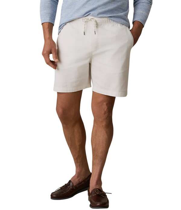 ファレティ メンズ ボトムス 二分の一ズボン下・さる股引き 遊撃手ズボン下 Faherty Essential Drawstring 6.5 Inseam Shorts Boneyard White 白いこと