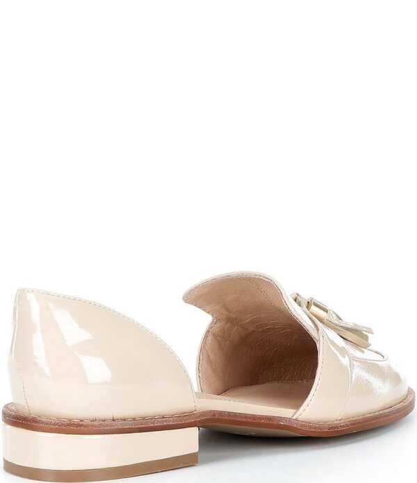 セシリアアラブ共和国 ニューヨーク州 レディース シューズ スリッポン・ローファー なめし革 Cecelia New York Linear Patent Leather Tassel d\u0027Orsay Flats Nude
