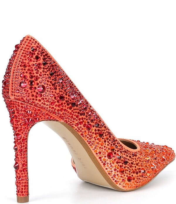 ジャンビニ レディース シューズ パンプス Gianni Bini Therry Four Multi Rhinestone d\u0027Orsay Stiletto Pumps Tangerine/Orange オレンジ色