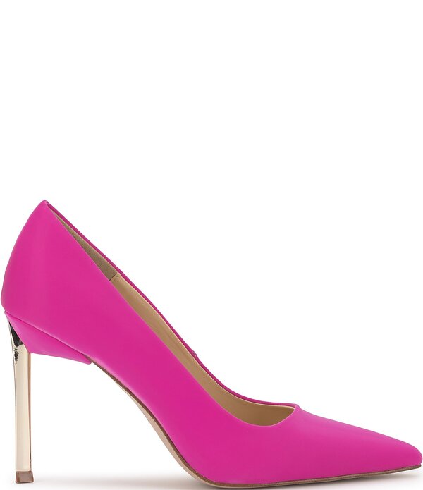 ジェシカシンプソン レディース シューズ 踵 ティーシャツ Jessica Simpson Kheloe Sateen Pointed Toe Pumps Fuchsia フューシャ