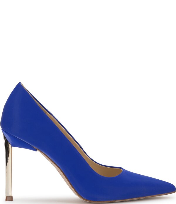 ジェシカシンプソン レディース シューズ 踵 ティーシャツ Jessica Simpson Kheloe Sateen Pointed Toe Pumps Royal Blue 青碧