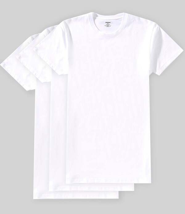 ムラノ メンズ トップス ティーシャツ か細い相応う Murano Slim Fit Crew Undershirt 3-Pack White 白いこと