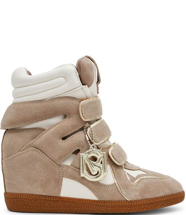 スティーブ マデン レディース シューズ スニーカー スエード Steve Madden Mavisuede High Top Wedge Sneakersand サンド｜ReVida 店