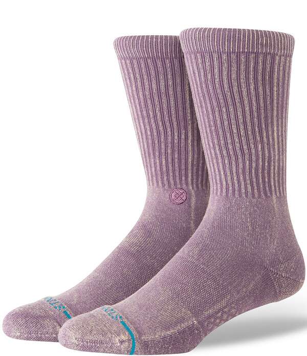 観点 メンズ アンダー御召しもの ソックス Stance Icon Crew Socks Plum 酸桃