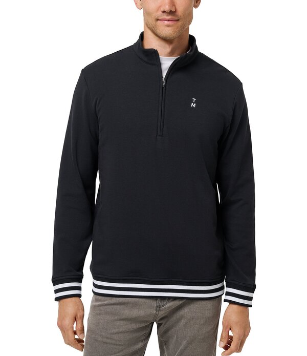 トラビスマヒュー メンズ アウター 編み物・ティーシャツ TravisMathew Happier Hour Quarter-Zipullover Black 黒いこと