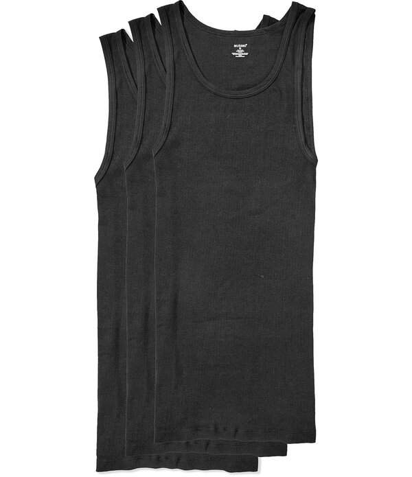 ムラノ メンズ トップス ティーシャツ Murano Short Sleeve Athletic T-Shirt 3-Pack Black 黒いこと