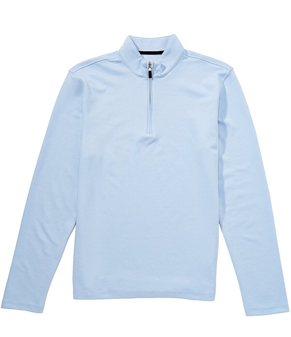 ミズンメイン メンズ アウター 編み物・ティーシャツ Mizzen+Main KPI Quarter-Zipullover Cloud Blue 青碧