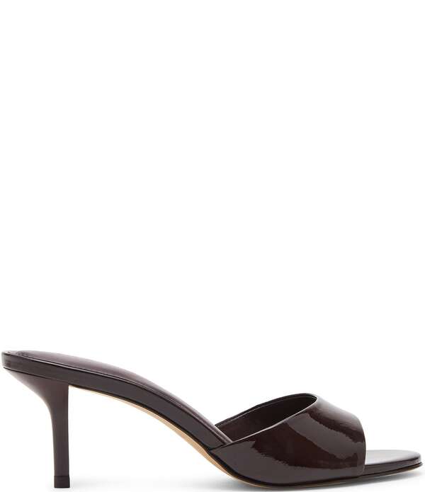 スティーブ マデン レディース シューズ サンダル なめし革 Steve Madden Kendrix Patent Leather Dresslide Sandals Brown 赤銅色