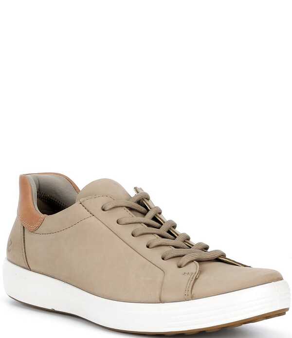 山びこ メンズ シューズ スリッポン・ローファー スニーカー ECCO Men\u0027soft 7 Step Inubuck Sneakers Nutmeg Brown/Cashmere 赤銅色