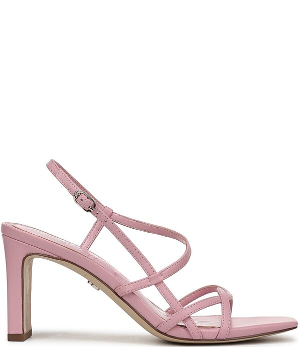 サムエデルマン レディース シューズ 踵 サンダル なめし革 Sam Edelman Elissa Leather Strappy Dressandals Primrose Pink サクラ色