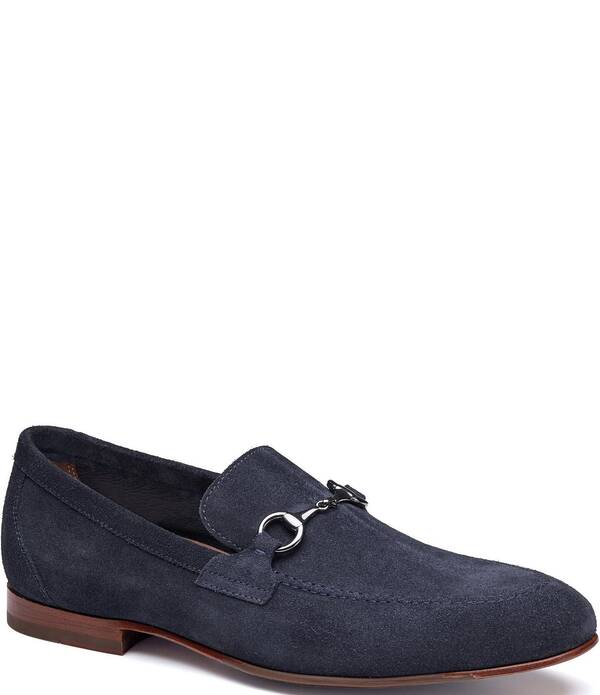 ジョンストンアンドマーフィー メンズ シューズ スリッポン・ローファー スエードクロス Johnston \u0026 Murphy Men\u0027s Higgins Bit Suede Loafer Navy 米国海軍