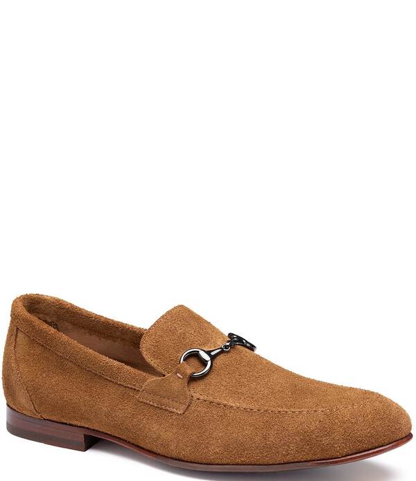 ジョンストンアンドマーフィー メンズ シューズ スリッポン・ローファー スエードクロス Johnston \u0026 Murphy Men\u0027s Higgins Bit Suede Loafer Snuff