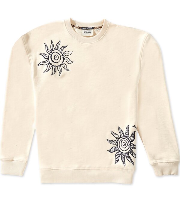 スコッチアンドソーダ メンズ アウター パーカー・スウェット プルオーバー 刺しゅう Scotch \u0026 Soda Embroidered Sweatshirt Eggnog