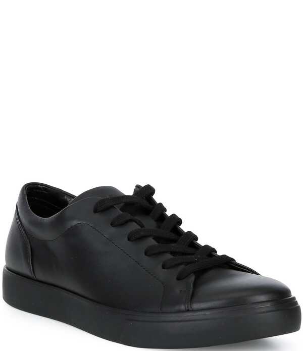 エコー メンズ シューズ スニーカー レザー ECCO Men'soft 10 Leather Sneakers Black ブラック|ReVida 店