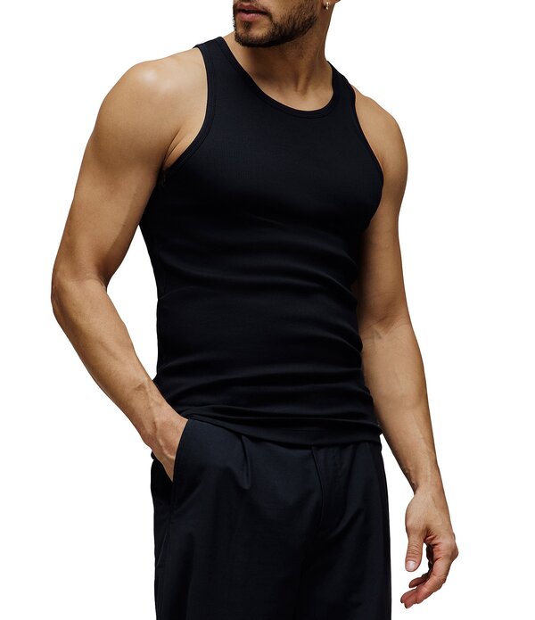 サイコバニー メンズ トップス Tシャツ ノースリーブ Psycho Bunny Sleeveless Tank Top 2-Pack Black ブラック｜ReVida 店