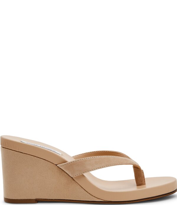 スティーブ マデン レディース シューズ サンダル スエードクロス Steve Madden Playing Suede Wedge Thong Sandalsand 沙子