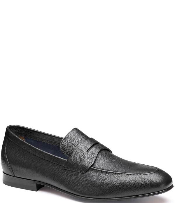 ジョンストンアンドマーフィー メンズ シューズ スリッポン・ローファー なめし革 Johnston \u0026 Murphy Men\u0027s Higgins Leather Penny Keeper Loafers Black 黒いこと