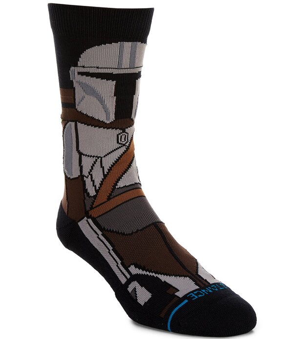 立場 メンズ アンダーお召しもの ソックス Stance Mando Grogo Crew Socks Black 黒いこと