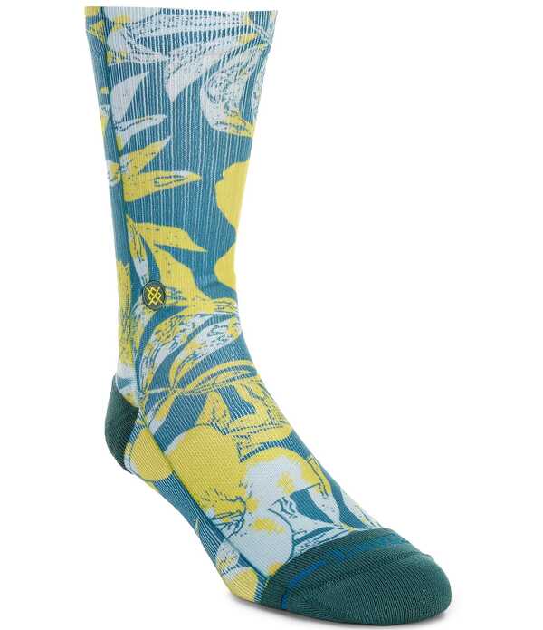 観点 メンズ アンダー御召しもの ソックス Stance Lihue Crew Socks Green 緑であること