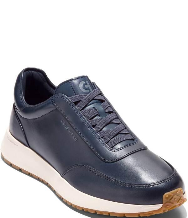 電話を掛けるハーン メンズ シューズ スニーカー Cole Haan Men\u0027s GrandPro Luxe Mile Slip-On Sneakers Navy Blazer/Ivory/CH Gum 象牙色
