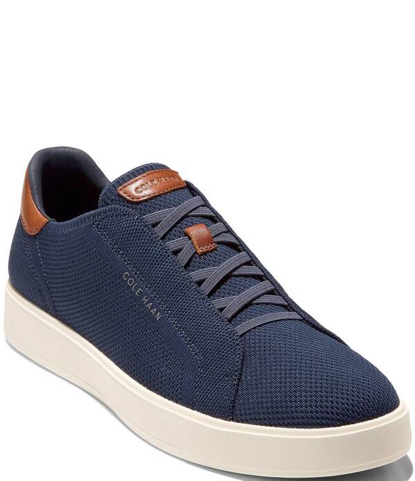 電話を掛けるハーン メンズ シューズ スニーカー Cole Haan Men\u0027s GrandPro Luxe Slip-On Stitchlite Sneakers Navy Blazer/CH British Tan/Ivory 象牙色