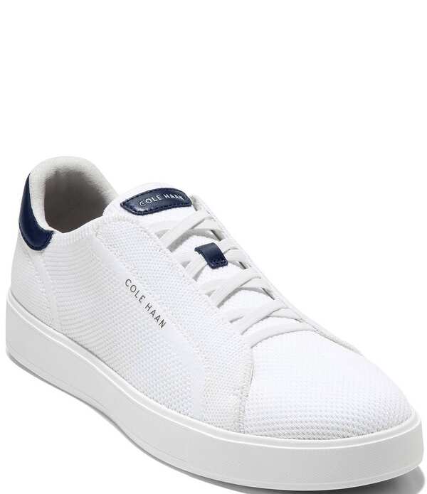 電話を掛けるハーン メンズ シューズ スニーカー Cole Haan Men\u0027s GrandPro Luxe Slip-On Stitchlite Sneakers White/Navy Blazer/White 白いこと