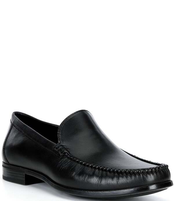 残響音 メンズ シューズ スリッポン・ローファー ECCO Men\u0027s Dress Moc Slip-Ons Black 黒いこと