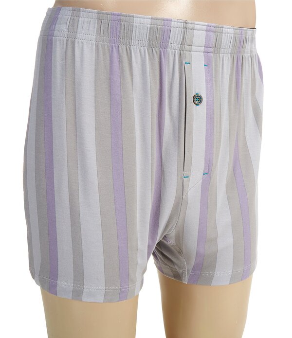 見方 メンズ アンダー御召しもの ボクサーズボン下 Stance Butter Blend Varied Vertical Stripe 6 Boxers Lilac 紫はしどい